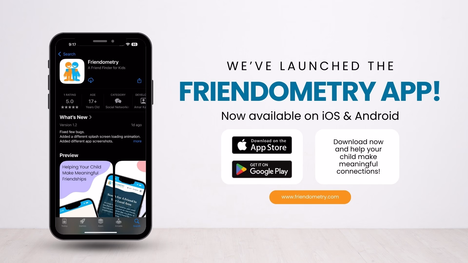 Friendometry android and ios app